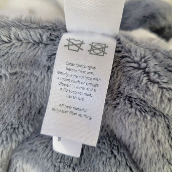 2020 Carters Gray White Panda Bear Plush Lovey Baby Security Blanket 14x14" NWT - Picture 12 of 13